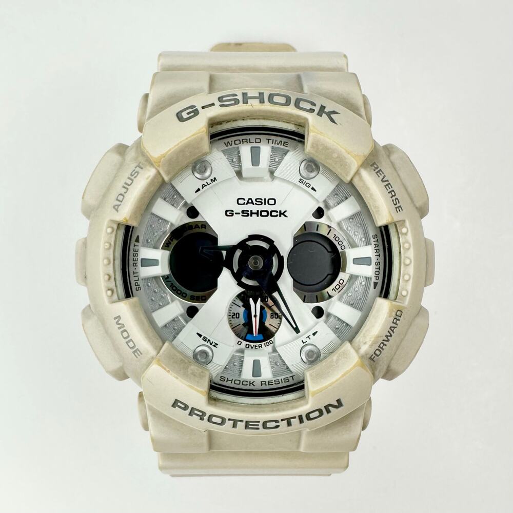 Casio Mens G-SHOCK GA-120A-7AJF Digital Rubber Watch Japan in Cream